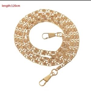 Replacement Purse Chain 47 Inches Mixed Alloys Deco Chain Style GOLD Tone